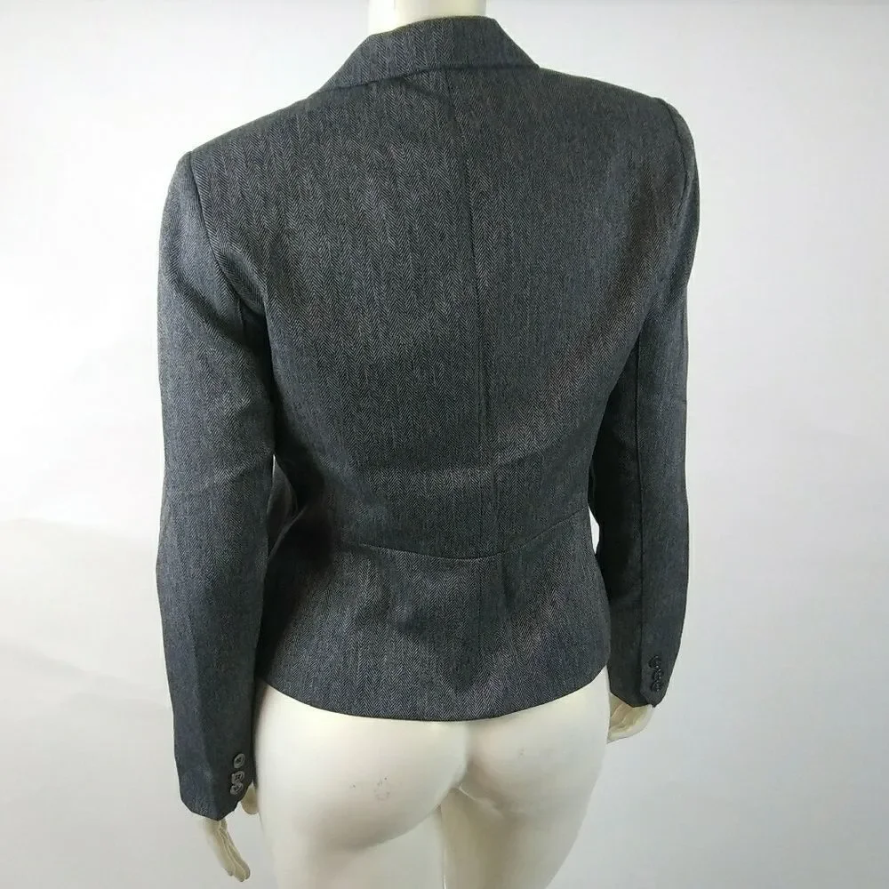 ATELIER‎ Gray 2 Button Tweed Jacket Sz 12 workwear career office